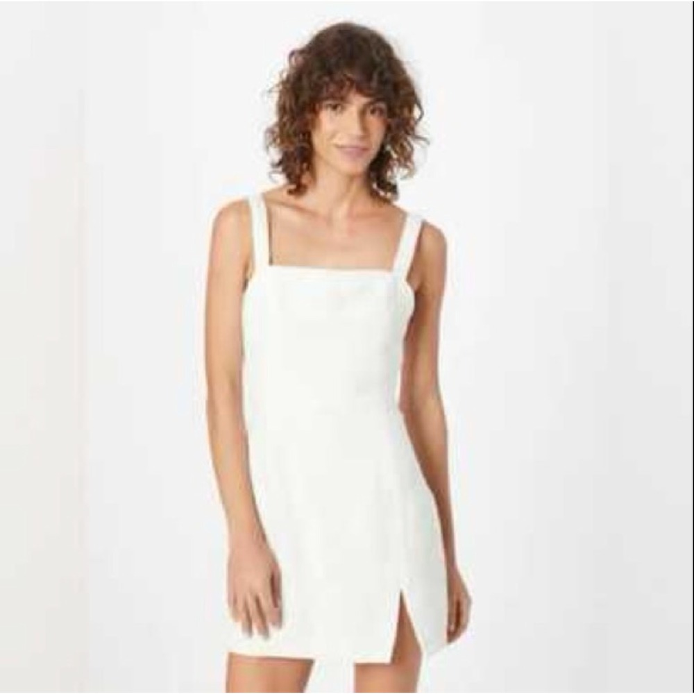Abercrombie & Fitch White Mini Dress with Front Slit
